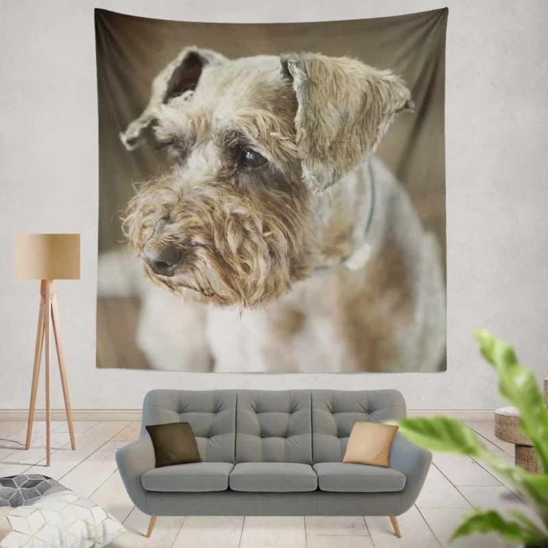 Schnauzer Distinguished Muzzle Canine Persona Wall Hanging Tapestry