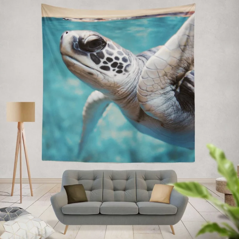 Sea Turtle Oceanic Journey Graceful Wall Hanging Tapestry