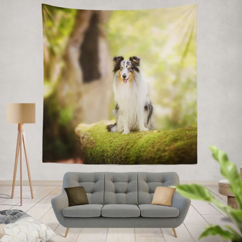 Shetland Sheepdog Wholesome Charm Wall Hanging Tapestry