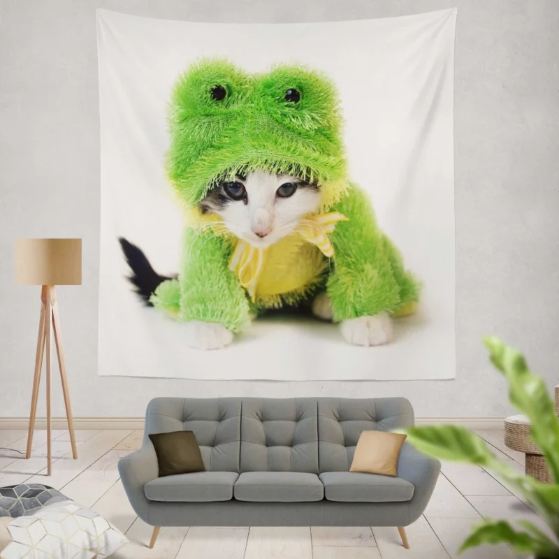 Sleeping Kitten Dreamy Innocence Wall Hanging Tapestry