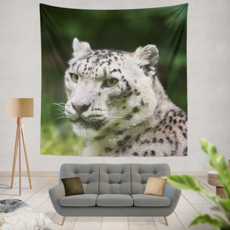 Snow Leopard Arctic Majesty Wilderness Grace Wall Hanging Tapestry