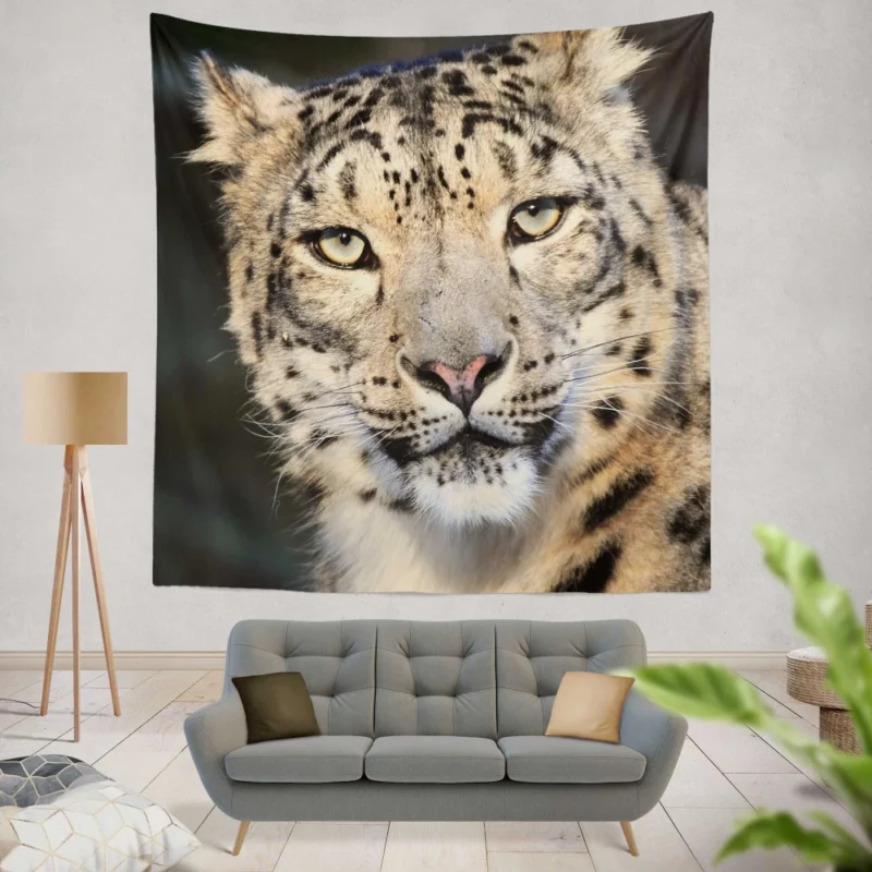 Snow Leopard Enigmatic Beauty Wall Hanging Tapestry