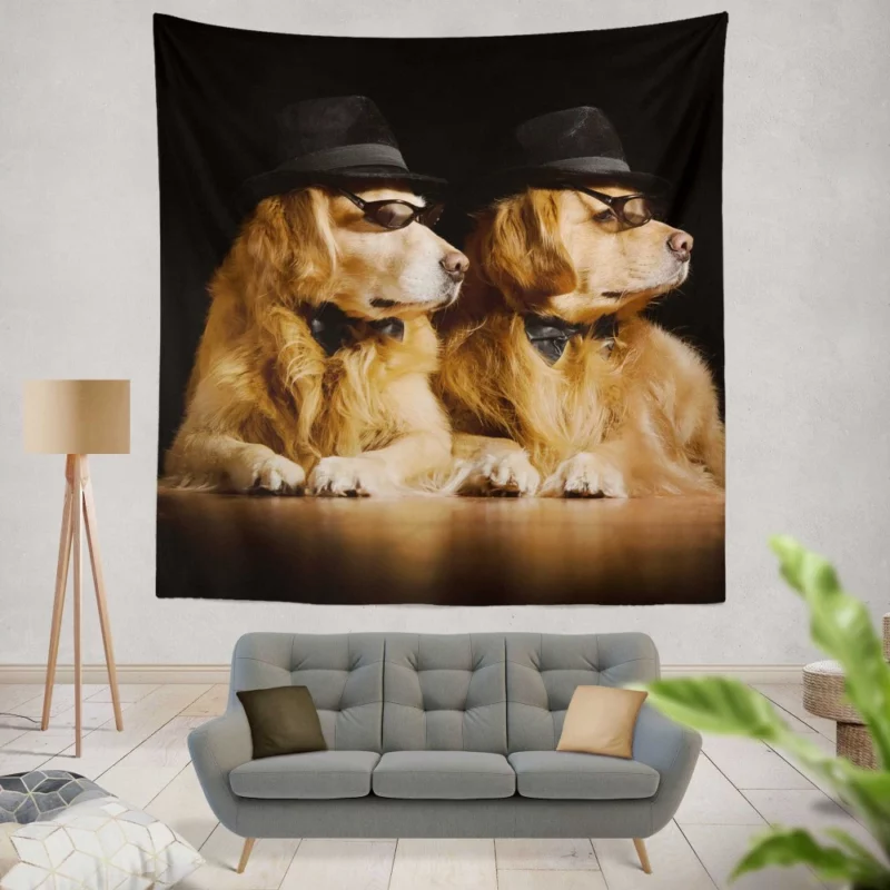 Stylish Retriever Humor Wall Hanging Tapestry