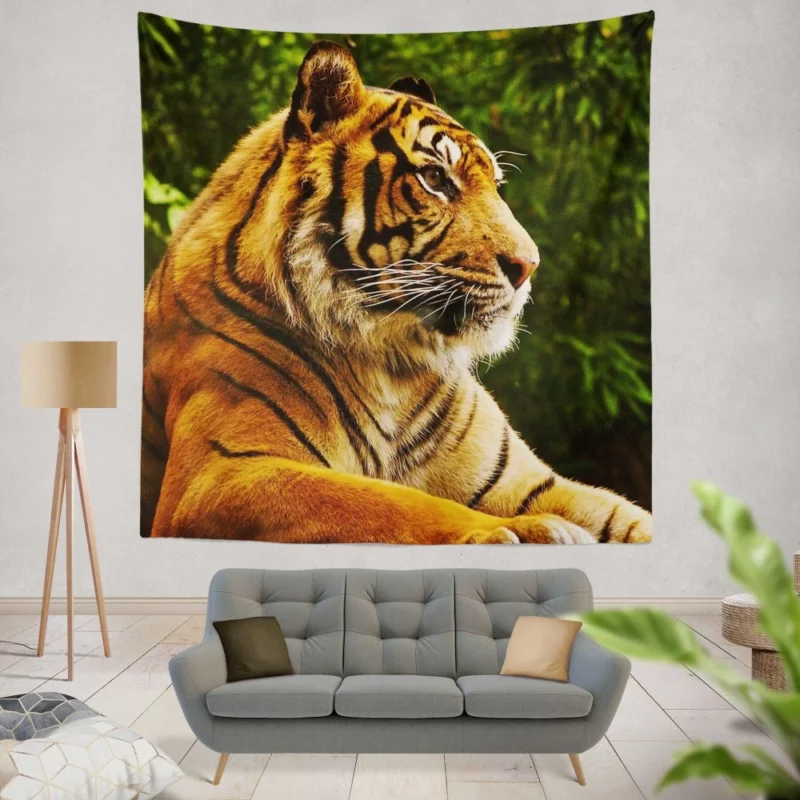 Tiger Dominance Fierce Majesty Wall Hanging Tapestry