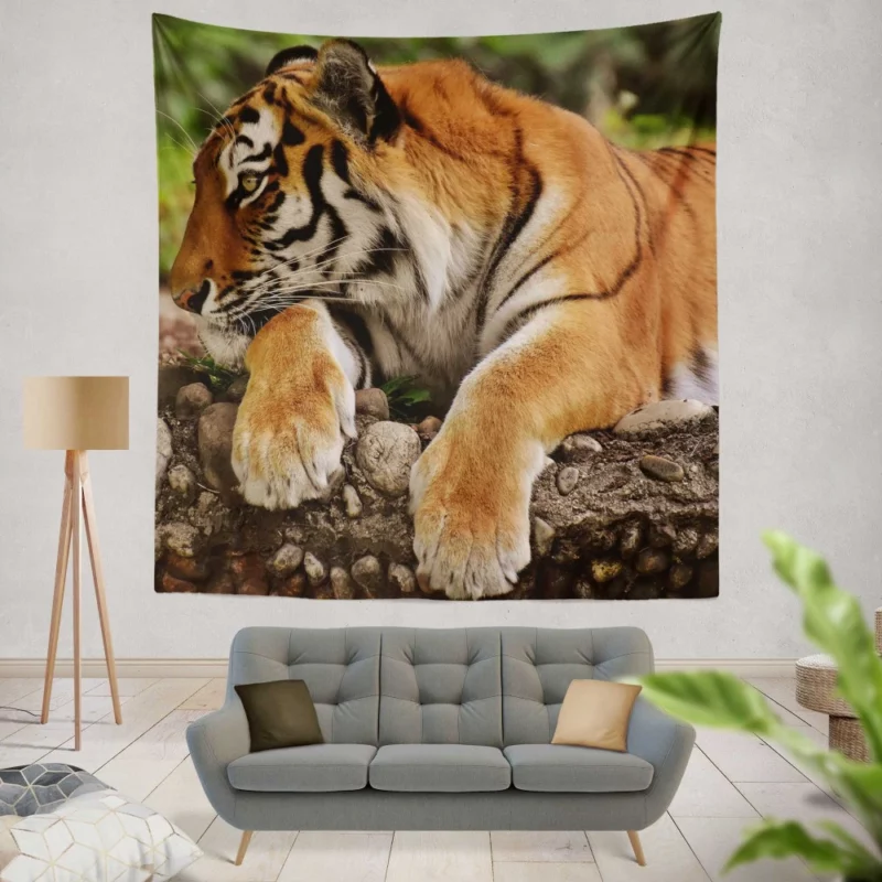 Tiger Dominance Wall Hanging Tapestry