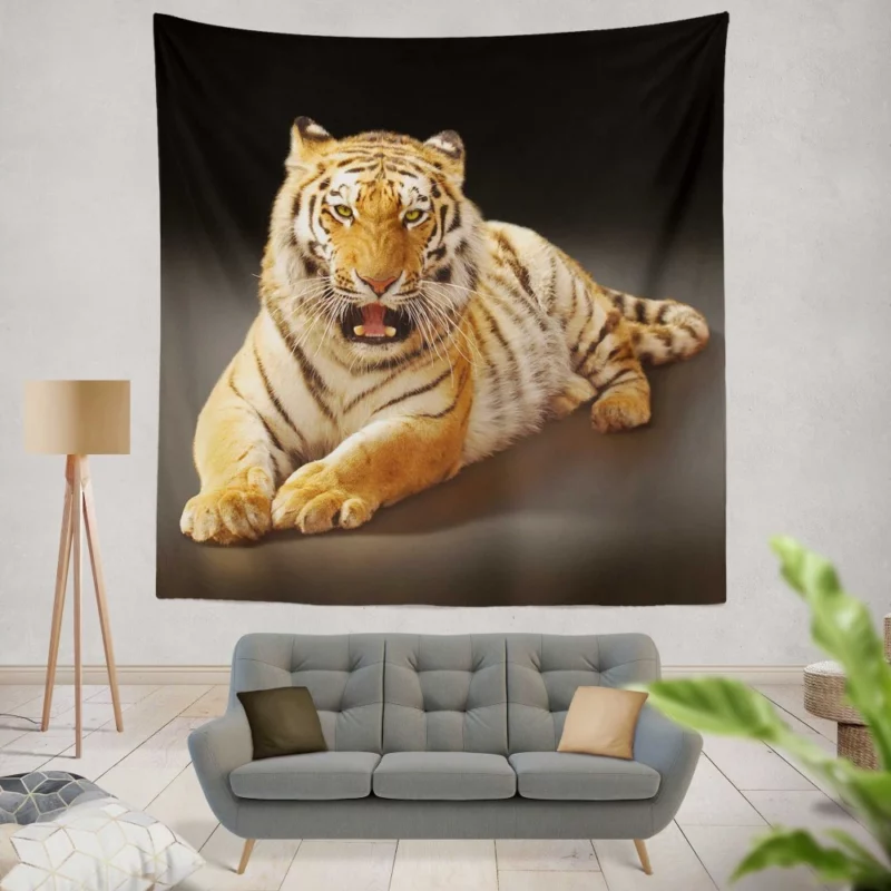 Tiger Dominance Wild Majesty Wall Hanging Tapestry