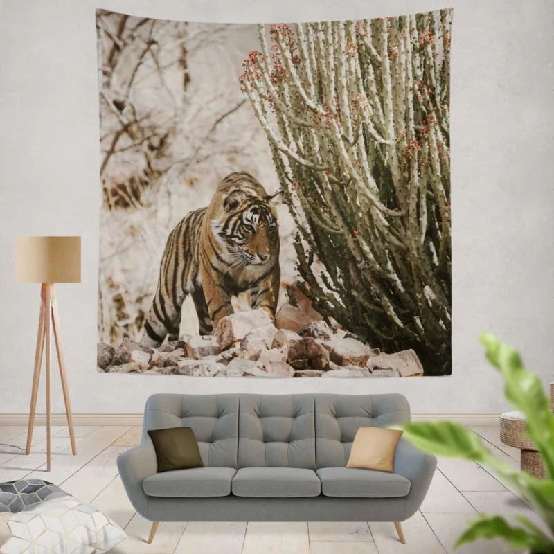 Tiger Fierce Wall Hanging Tapestry