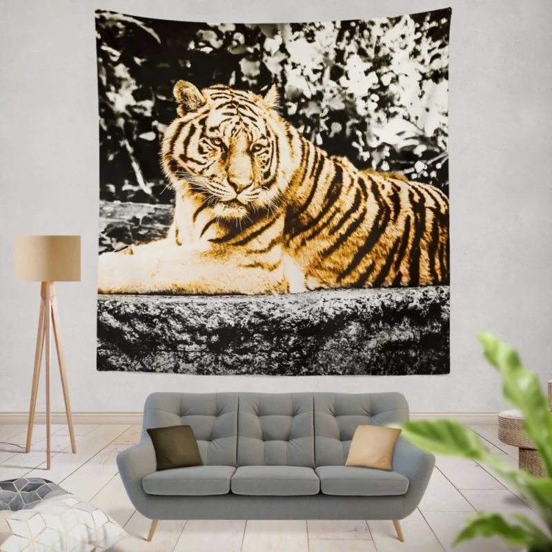 Tiger Laid-Back Majesty Wall Hanging Tapestry