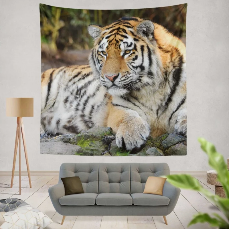 Tiger Mysterious Wall Hanging Tapestry