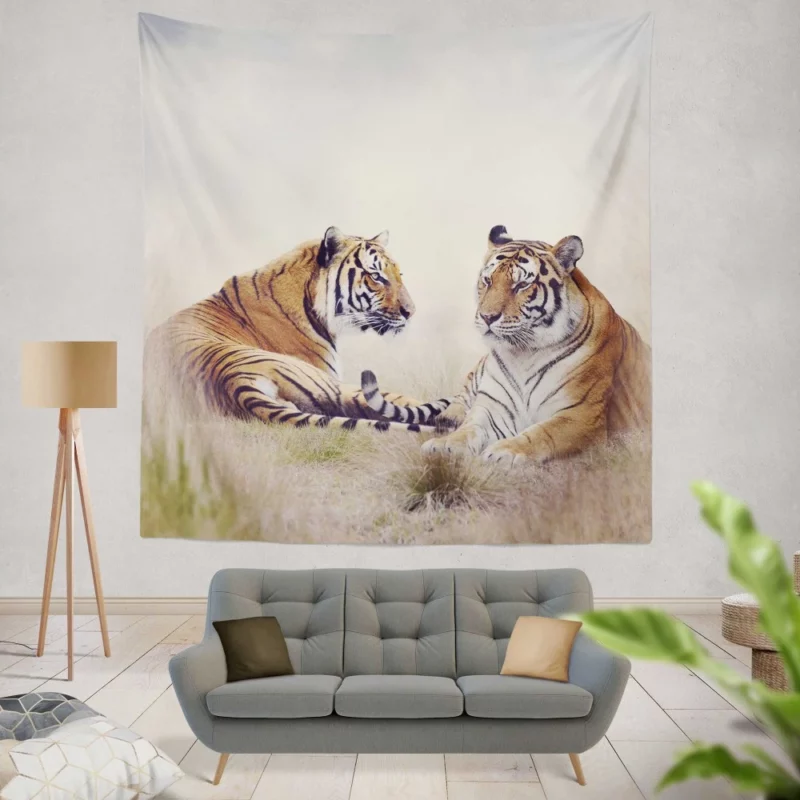 Tiger Mystic Gaze Untamed Majesty Wall Hanging Tapestry