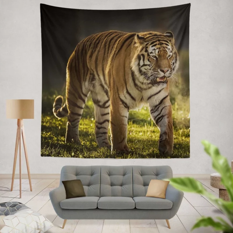 Tiger Prowl Enigmatic Majesty Wall Hanging Tapestry