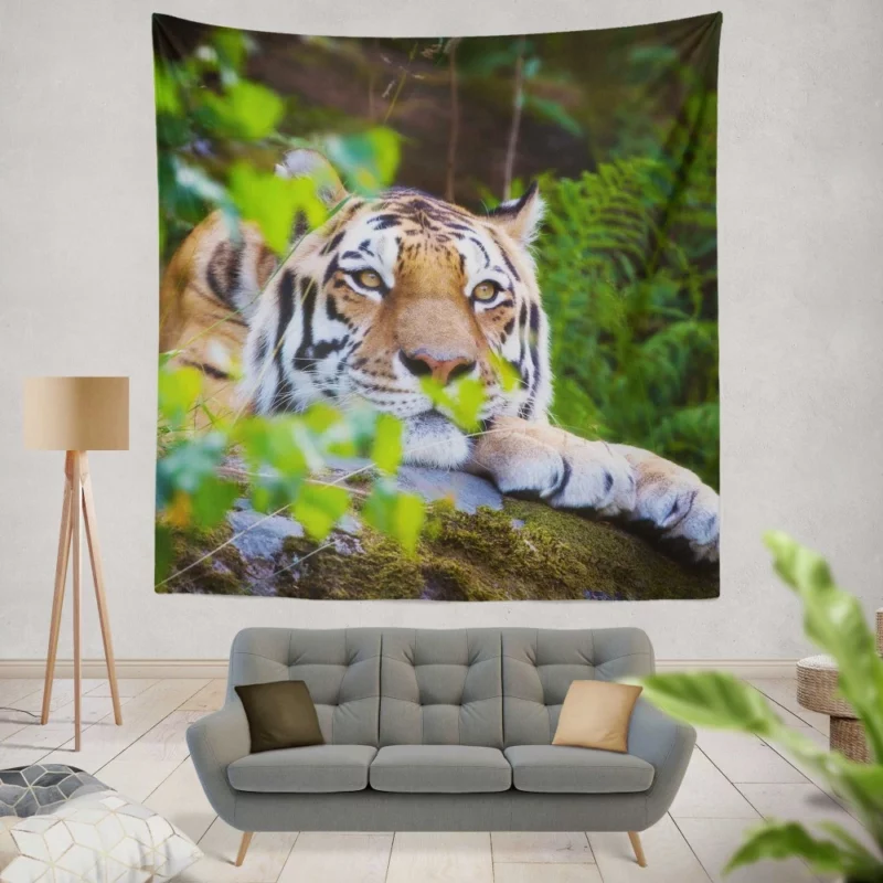 Tiger Serene Rest Wilderness Majesty Wall Hanging Tapestry