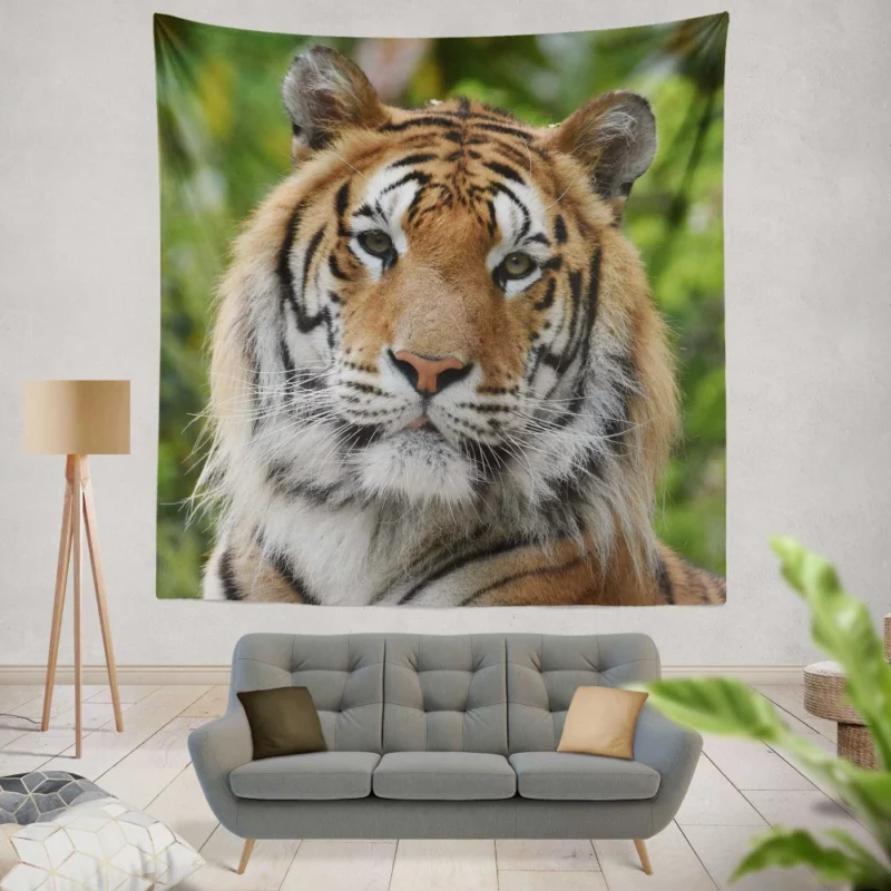 Tiger Untamed Majesty Fierce Wilderness Wall Hanging Tapestry