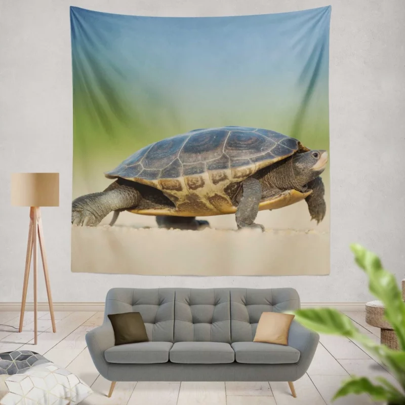 Tortoise Gentle Stroll Nature Grace Wall Hanging Tapestry