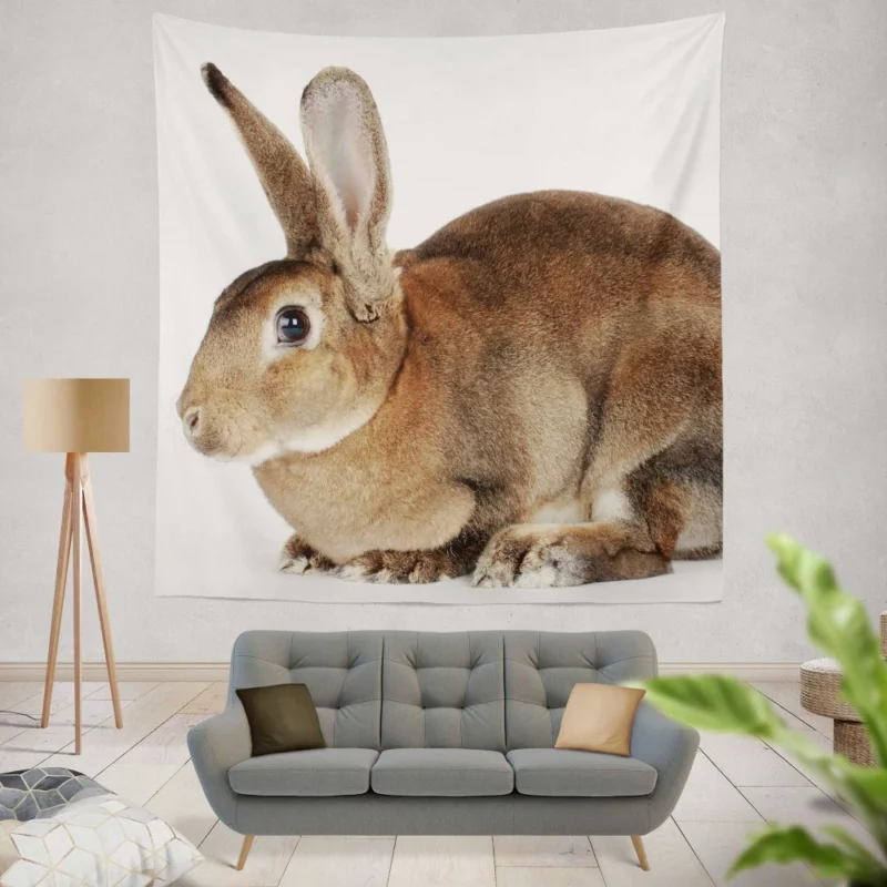 Unveiled Nature Rabbit Curious Spirit Wall Hanging Tapestry