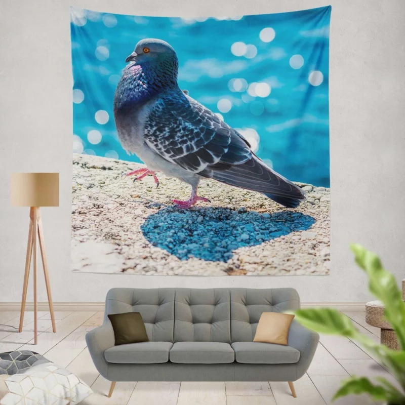 Urban Elegance Pigeon City Dwelling Wall Hanging Tapestry