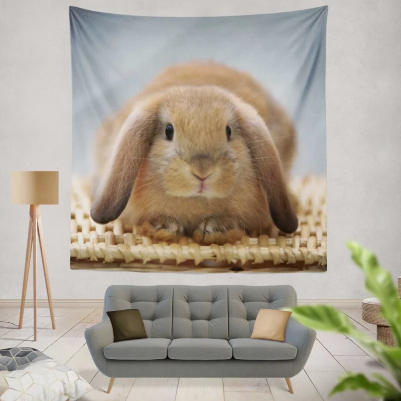 Whisker Wonders Rabbit Innocence Wall Hanging Tapestry