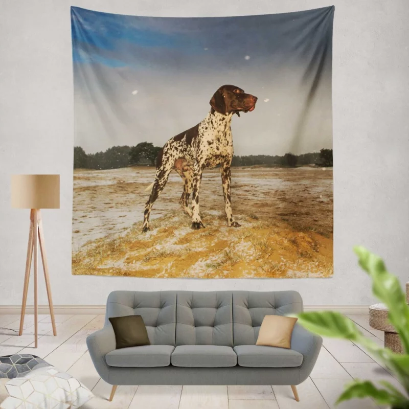 Wild German Shorthaired Pointer Gaze Wall Hanging Tapestry