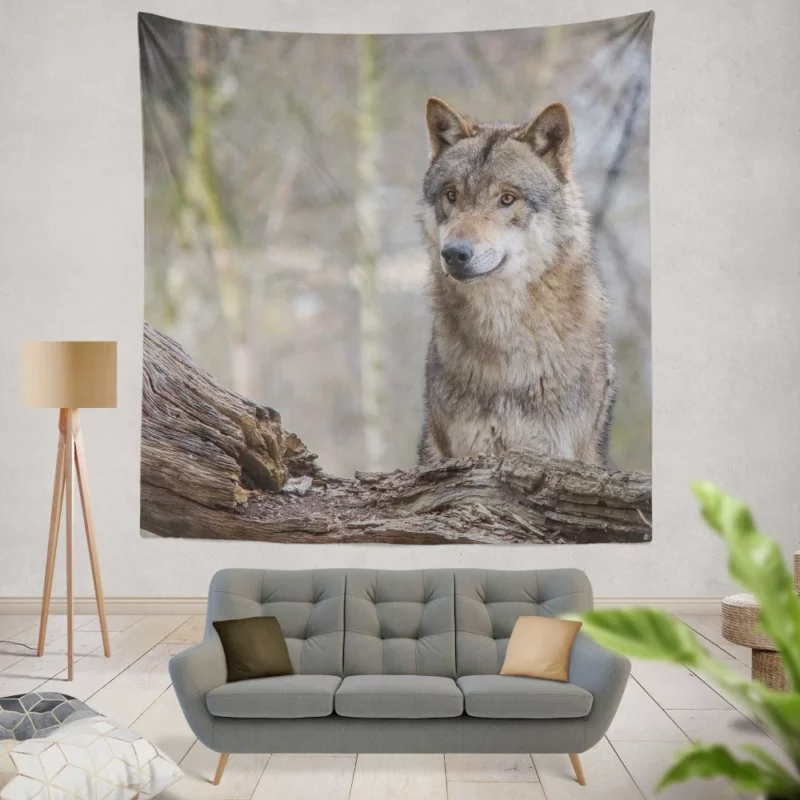 Wolf Depth of Field Wall Hanging Tapestry