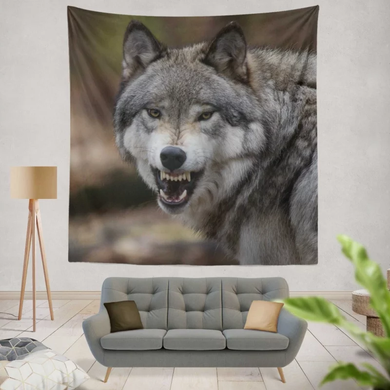 Wolf Gaze Untamed Majesty Wall Hanging Tapestry