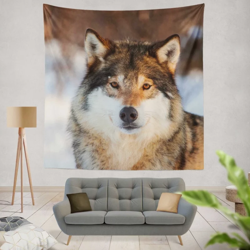 Wolf Majestic Presence Untamed Wilderness Wall Hanging Tapestry