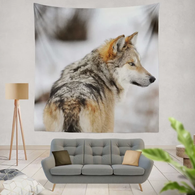 Wolf Mysterious Aura Wall Hanging Tapestry