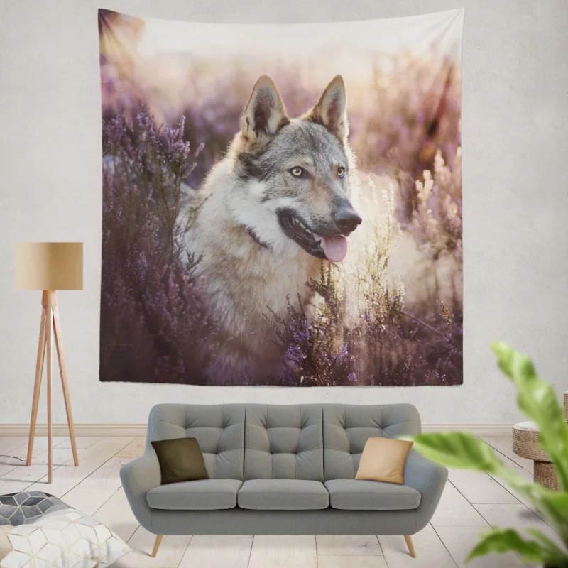 Wolfdog Enigmatic Wild Spirit Wall Hanging Tapestry